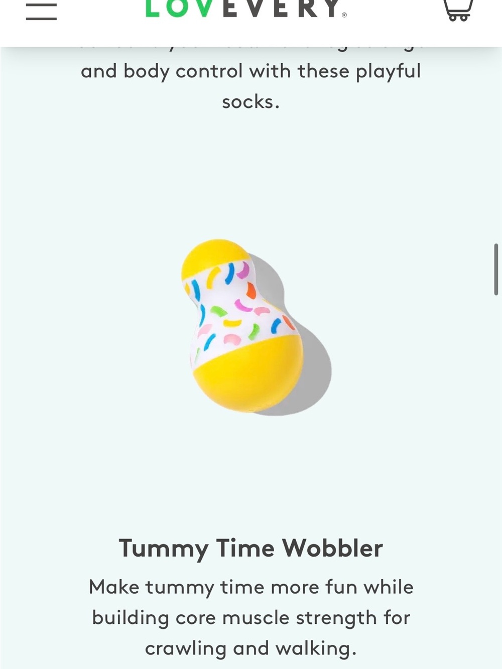 Lovevery Tummy Time Wobbler - Baby Montessori Toy
